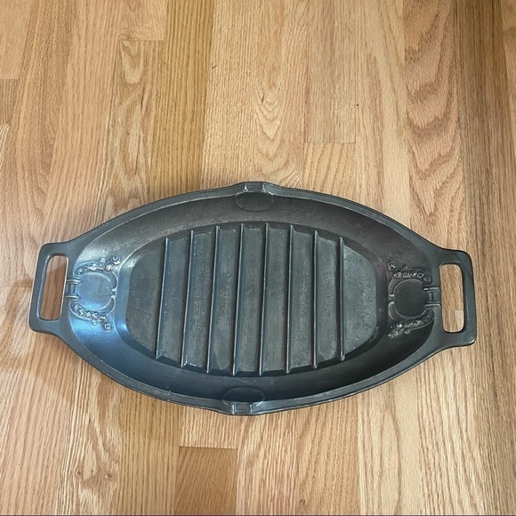 Kayserzinn Antique Vintage Pewter Tray 4747 Grill Serving Cook Pan - Picture 2 of 5